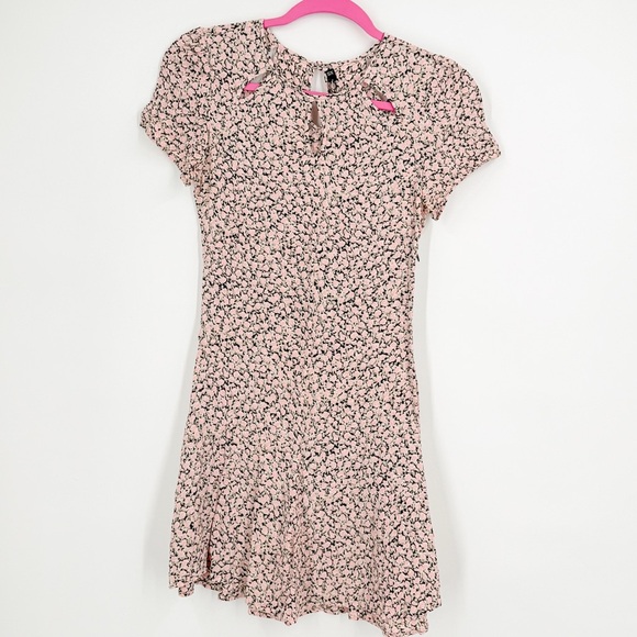 For Love And Lemons Dresses & Skirts - For Love And Lemons Black and Pink Fit and Flare Dress